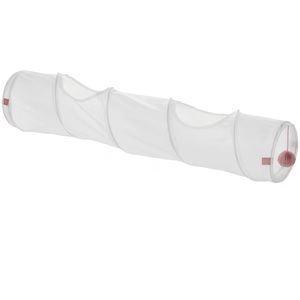 white foldable cat tunnel